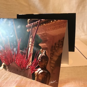 postalnegra photographie carte postale carte de vœux pliée verso noir avec enveloppe