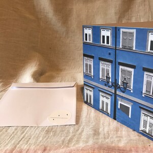 postalnegra photographie carte postale carte de vœux pliée verso noir avec enveloppe
