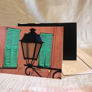 postalnegra photographie carte postale carte de vœux pliée verso noir avec enveloppe