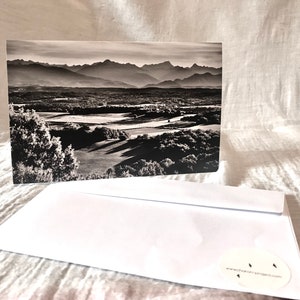 postalnegra photographie carte postale carte de vœux pliée verso noir avec enveloppe