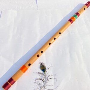 D Sharp Base Bansuri Flute: 432 Hz, 33-Inch Bamboo