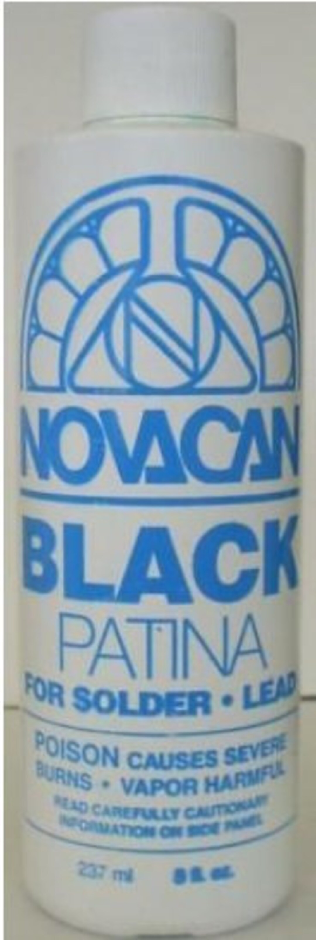 Stained Glass Supplies Novacan Black Patina for Copper Foiling 8 Oz ...