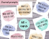 Journaling Prompt Cards, Self Care Journal, Mental Health Writing Prompts, Mindfulness Cards, journaling set, conversation starter cards