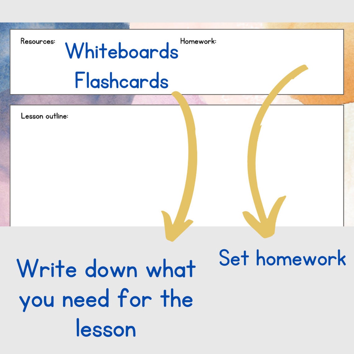 Homeschool Planner Printable, Lesson Plan Template for Teachers ...