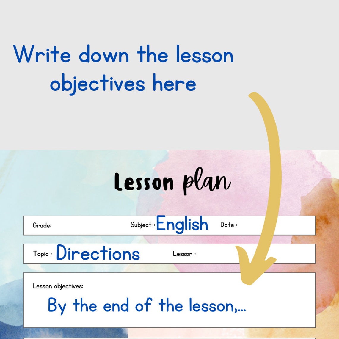 Homeschool Planner Printable, Lesson Plan Template for Teachers ...
