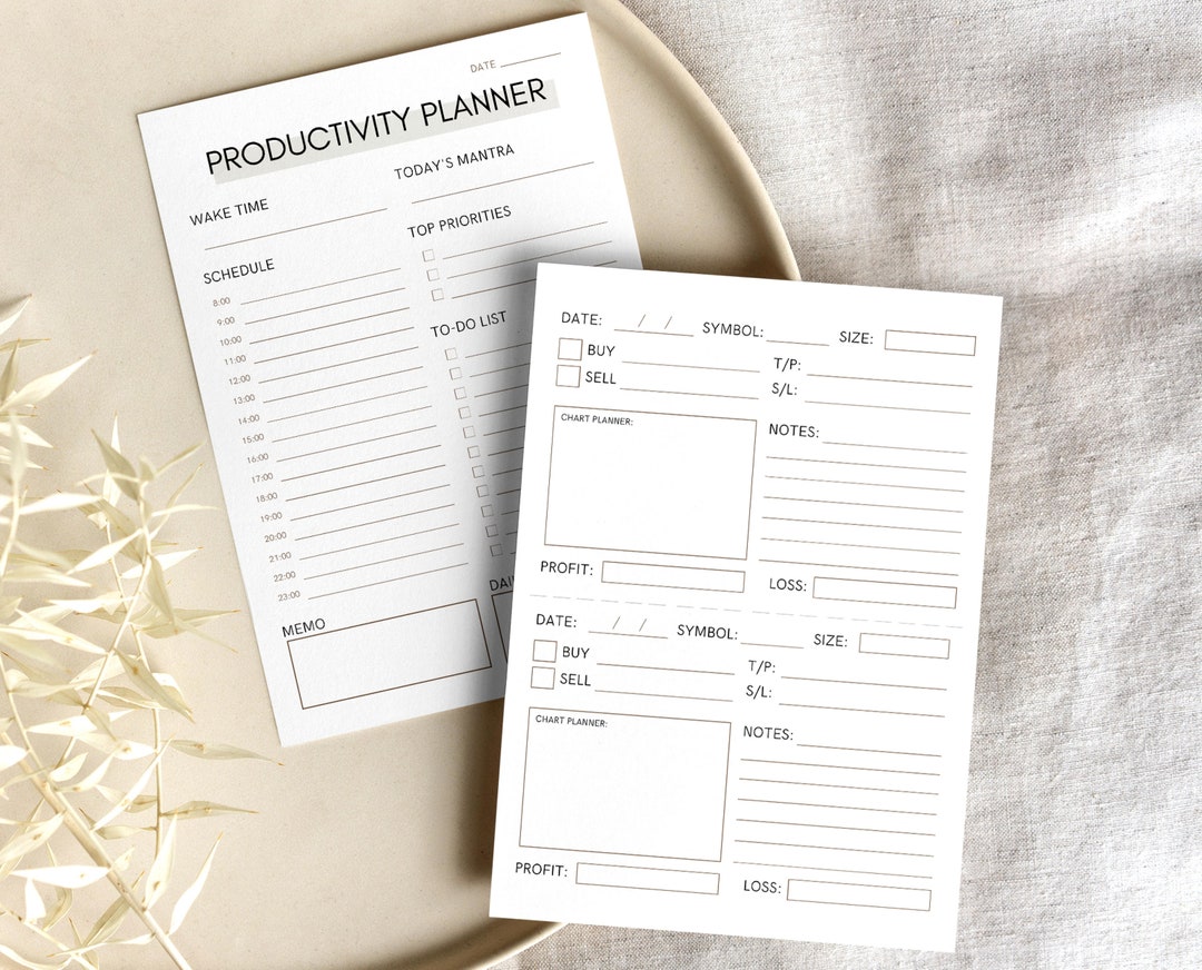 Printable Trading Journal Template Trader's Logbook PDF - Etsy