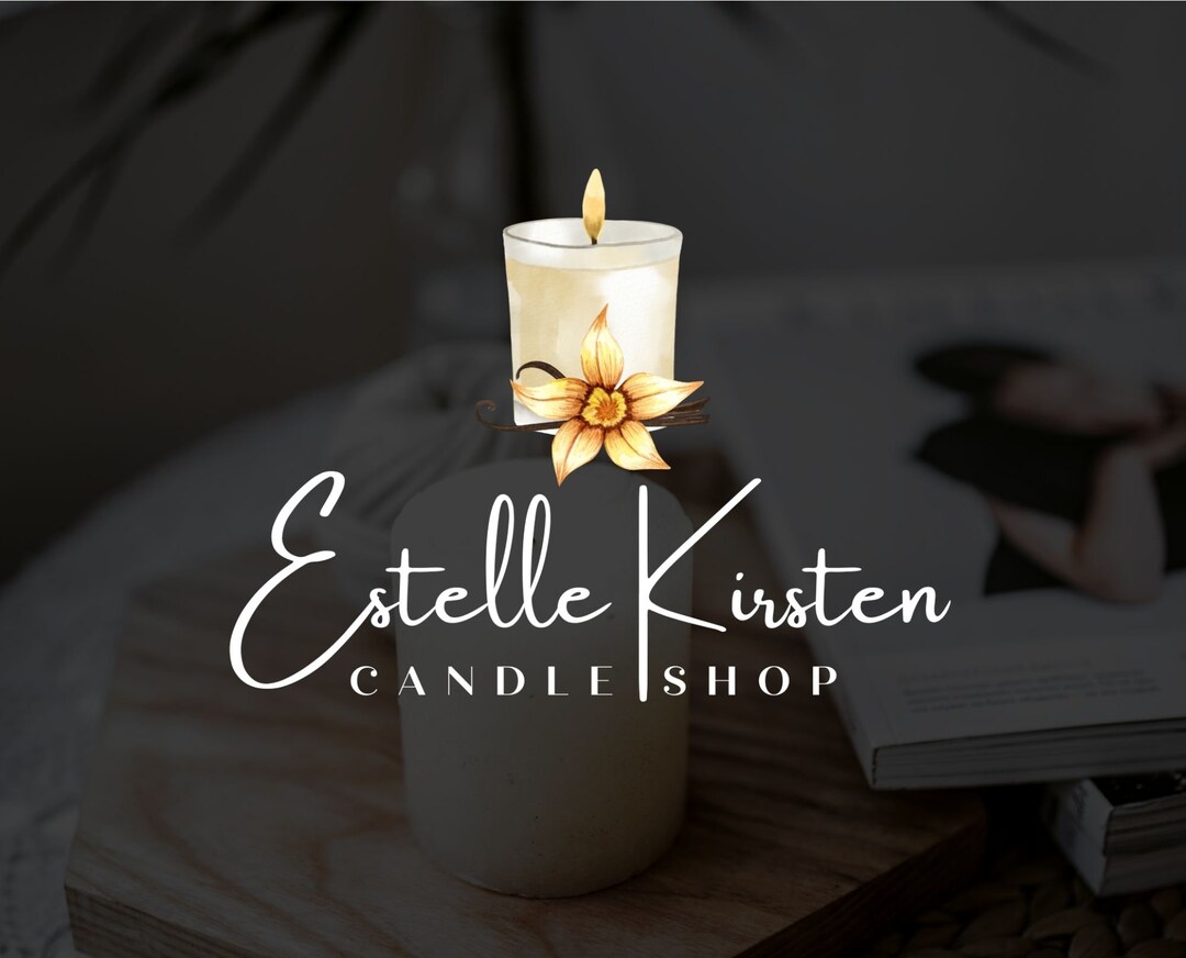 Premade Watermark Logo Candle Shop Logo Instant Download Etsy