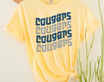 School Team Name Shirts, Custom Mascot Shirts, School Spirit T-shirt, Favorite Sports Team T-shirt, Team Mascot T-shirt, School Logo Shirt