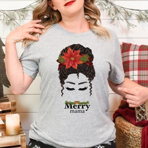 Very Merry Mama, Mama Claus Christmas Shirt, Christmas Mom Tee, Christmas Shirt for Women, Mama Claus, Christmas Gift for Mom