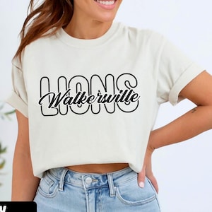 Comfort Colors® Custom School Mascot Shirt, School Logo Tee, Team Mascot Shirt Gift, Custom Name Gifts For Back To School, Custom Sports Tee