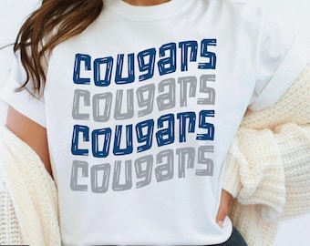 School Spirit T-shirt, Custom Team Mascot Tee, Personalized Back to School Shirt, Custom Text & Colors, Unisex Garment-Dyed Tee