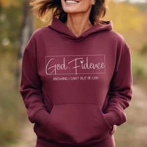 GodFidence Hoodie- He Can Jesus Hoodie God’s Faithfulness Make Heaven Crowded Christian Clothes Believer Tee Faith Apparel