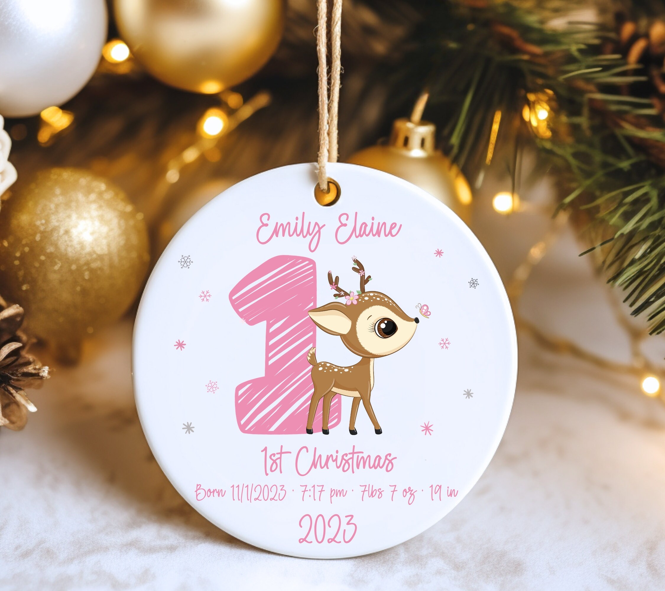 2023 Baby Ornament With Custom Design Babys 2nd Christmas, Christmas
