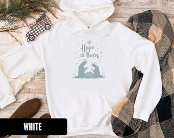 Hope is Born Unisex Heavy Blend™ Hooded Sweatshirt, Cozy Hoodie for Gifts, Inspirational Sweatshirt, Perfect for Birth Celebrations
