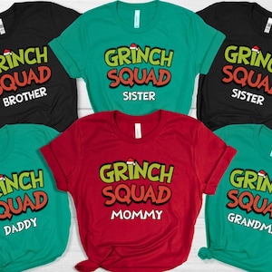 Grinch Squad Shirt Grinchmas Shirt Grinch Familie Shirt Merry Grinchmas T-Shirt Weihnachten 2024 Shirt Grinch Benutzerdefinierte T-Shirt Grinch-Liebhaber-Geschenk