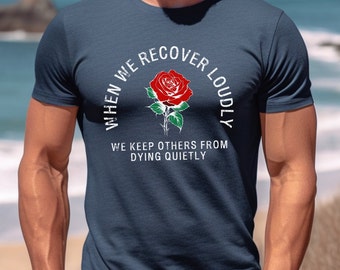 Recover Loudly We Do Recovery Shirt Addiction Counselor Tee Narcotics Anonymous Alcoholics Anonymous Celebrate Recovery 12 Step Gift
