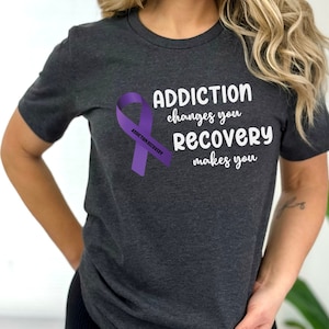 Addiction Recovery Tee Recovery Month Shirt Recover Outloud AA Alcoholic Anonymous Shirt NA Narcotics Anonymous Shirt CR Sobriety Gift
