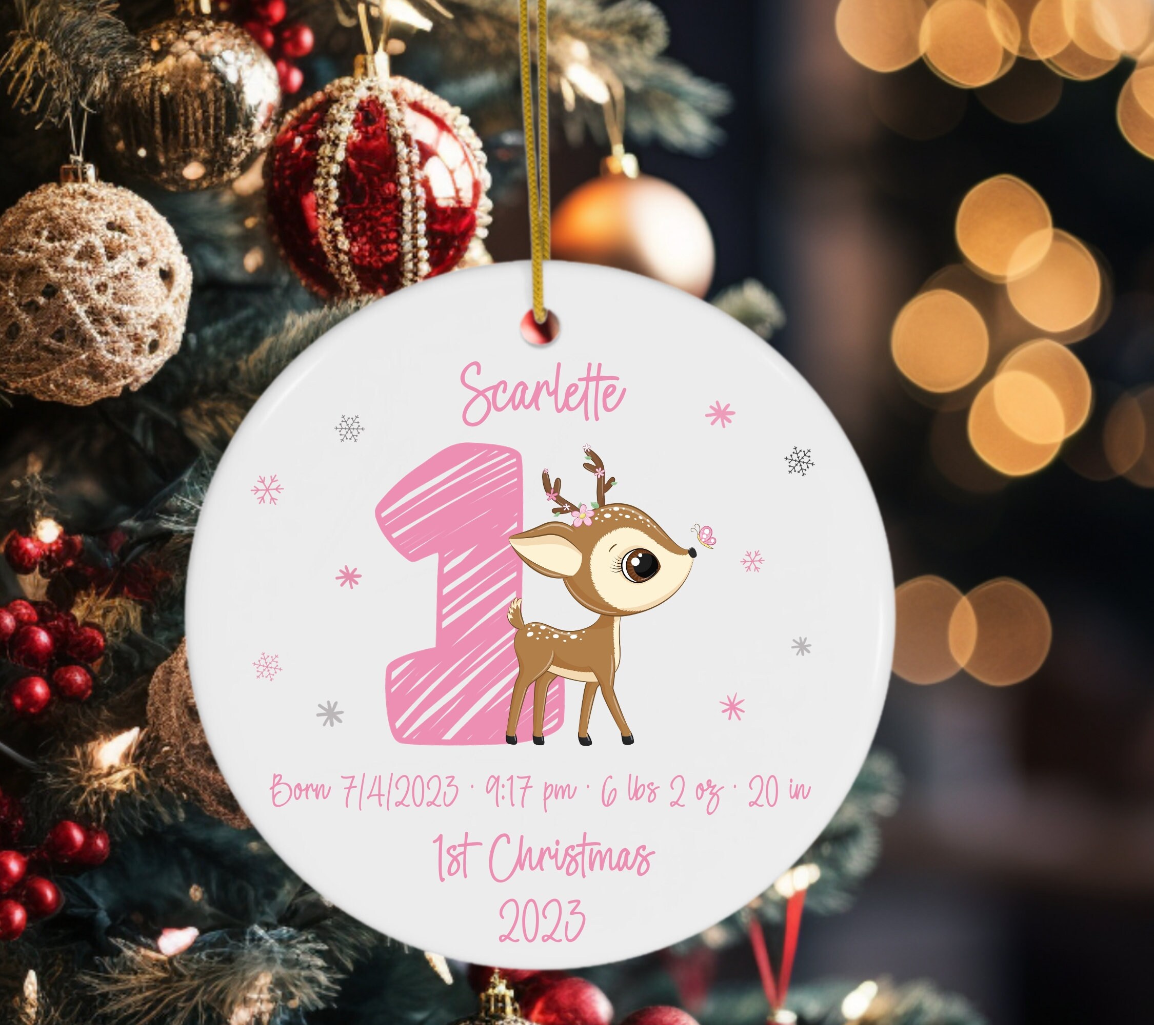 2023 Baby Ornament With Custom Design Babys 2nd Christmas, Christmas