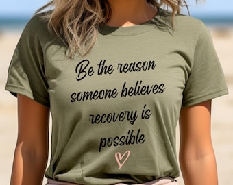 Inspiring Sobriety Recovery Motivating T-shirt Normalize Sobriety Sober Encouragement AA NA Recovery Gift Addiction Recovery