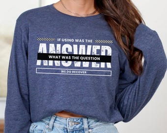 Recovery Shirt, Unisex Cotton Tee for Alcohol and Addiction Awareness
