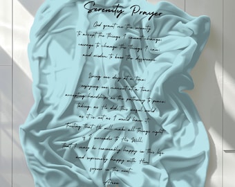 Serenity Prayer Soft Plush Blanket | Addiction Recovery Gift for Sobriety, NA AA Soberversary