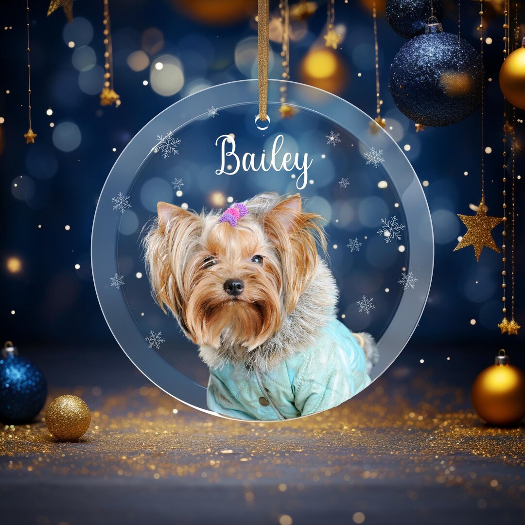 Personalized Puppy Picture Ornament Custom Dog Ornament Christmas Gifts ...