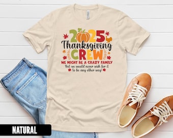 Thanksgiving Family Matching T-Shirts 2025, Family Gathering Shirt, Autumn Celebration Apparel, Fall Holiday Tees