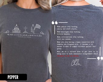 Quotes of Charlie Kirk Shirt, Pray for Charlie Kirk Comfort Colors® Shirt, Charlie Kirk Assassination Freedom Tee, Make America Great Again