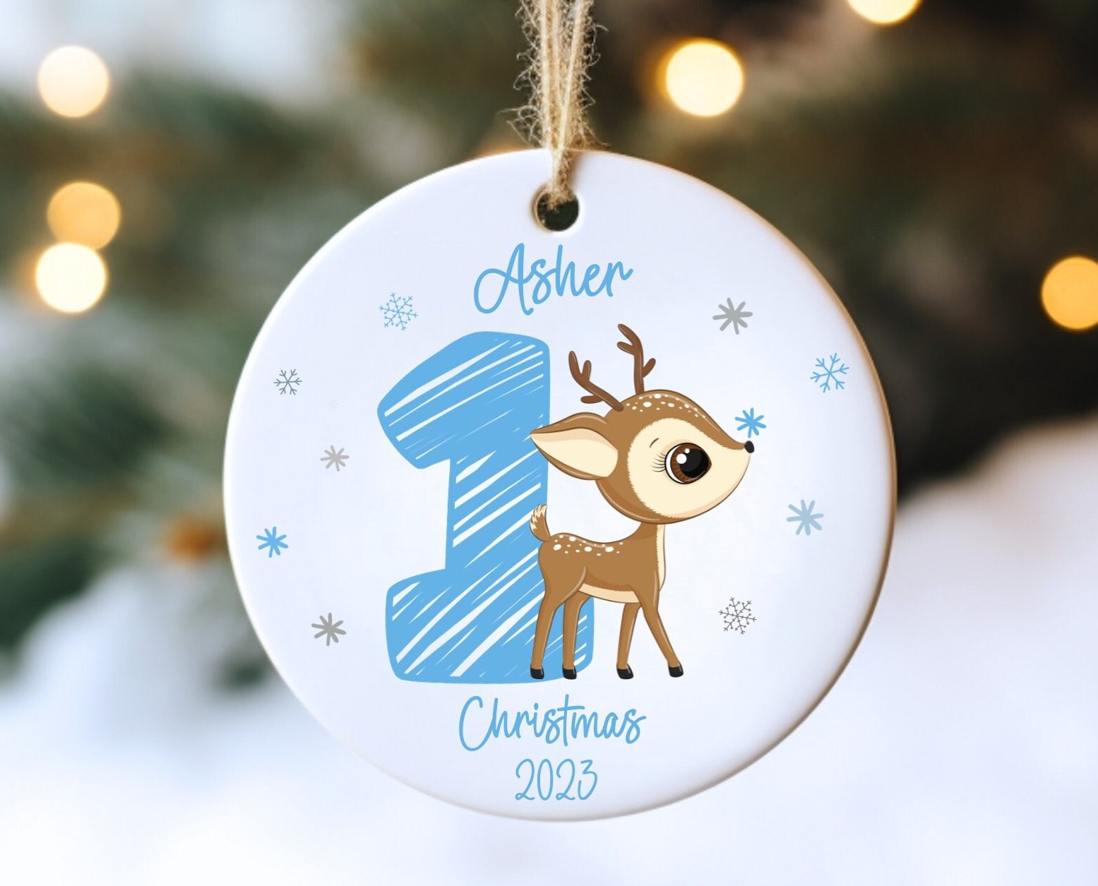 2023 Baby Ornament With Custom Design Babys 2nd Christmas, Christmas