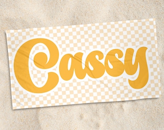 Cassy strand- en zwembadhanddoek