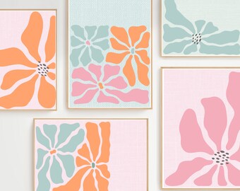 Arte de flores abstractas para paredes