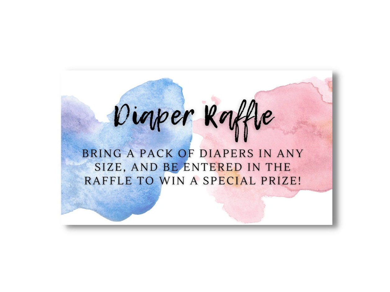 Diaper Raffle flyer | Baby Shower Invitation | Gender reveal Invitation | Business card | Virtual flyer