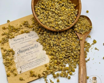Organic Dried Chamomile – Loose Herb by the Ounce | Herbal Tea, Bath, Wellness
