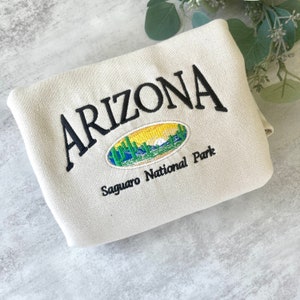 Saguaro National Park Embroidered Sweatshirt, Arizona Sweatshirt, Saguaro National Park Sweatshirt, Vacation Sweatshirt, National Park