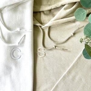 Embroidered Couple Hoodie, Matching Sweatshirts, Gift for Her Hoodie, Embroidered Initial Hoodie, Anniversary Gift for Him, Initials Hoodies