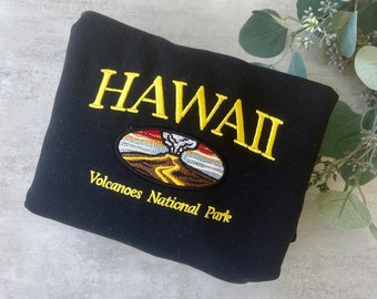 Embroidered Hawaii Sweatshirt, Volcanoes National Park Sweatshirt, Hawaii National Park Sweatshirt, Volcanoes National Park Crewneck