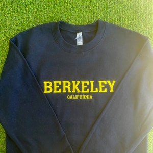 Embroidered Berkeley California Sweatshirt, Berkeley Sweatshirt, Embroidered Sports Team Sweatshirt, College Football, Berkeley Golden Bears