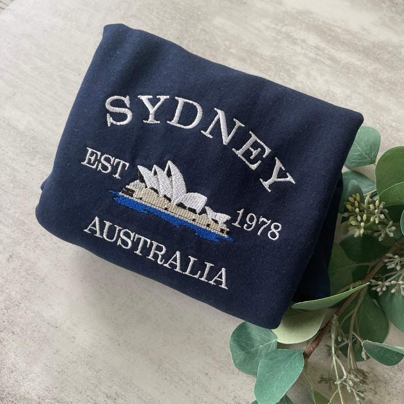 Embroidered Sweatshirt Sydney Australia Sweatshirt Australia Etsy