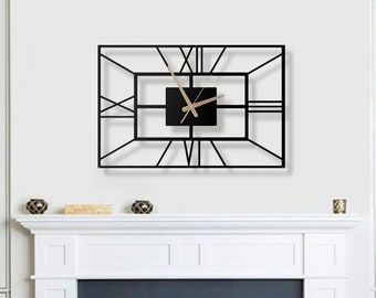 Large Modern Wall Clock | Etsy