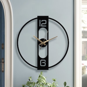 Minimalistische große Wanduhr, moderne Wanduhr, Uhr für Wand, Wanduhr Dekor, Wandkunst Uhr, einzigartige Wanduhr, Küchen Wanduhr Bild 1