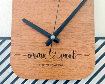 Personalized Large Wall Clock, Modern Wall Clock, Oversize Wall Clock, Gift for her unique, Gift for him, Customized Couple gift, wall clock