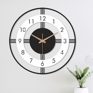 Large wall clock modern, wall clock with numbers, wall clock unique, clocks for wall, minimalist wall clock, Wooden wall clock, Wanduhr