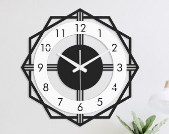 Große Wanduhr Unikat, Uhr mit Zahlen, Wanduhr modern, Uhren für die Wand, Wanduhr Küche, Wohnzimmer, Wanduhr aus Holz, Wanduhr