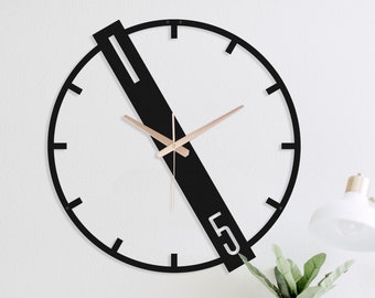 Minimalist large wall clock, Modern wall clock, Nordic Wall clock, Design wall clock, Wall clock unique, Clocks for Wall, Wanduhr, Horloge