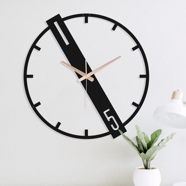 Minimalist large wall clock, Modern wall clock, Nordic Wall clock, Design wall clock, Wall clock unique, Clocks for Wall, Wanduhr, Horloge