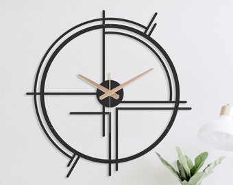 Grote wandklok minimalistisch, moderne wandklok, wandklok decor, design wandklok, wandklok uniek, cloks voor muur, Wanduhr, horloge