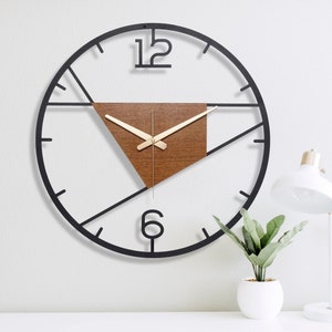 Large Mid Century Modern Wall Clock, Minimalist Wall Clock, Parisian wall clock, Elegant Wall Clock, Clock for Wall, Oversized Wall Clock