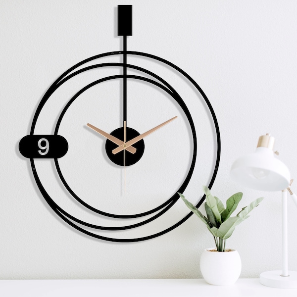 Large wall clock unique, Modern wall clock, Minimalist wall clock, Scandinavian clock, Clock for wall, Elegant wall clock, Wanduhr gross