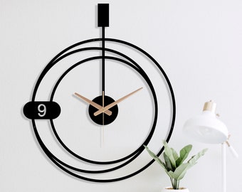 Large wall clock unique, Modern wall clock, Minimalist wall clock, Scandinavian clock, Clock for wall, Elegant wall clock, Wanduhr gross