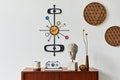 Large starburst clock, mid century modern wall clock, atomic wall clock wood, wall clock unique, clocks for wall, wall clock modern, retro